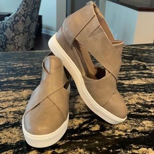 Cut-out Wedge Sneakers